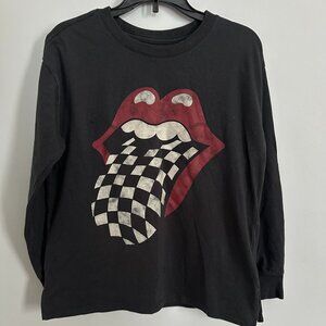 GAP Rolling Stones Classic Checkerboard Tongue Logo L/S Tee L (10)